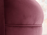 Oskar Chesterfield Snuggler In Wine Lush Velvet