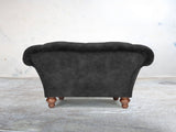 Oskar Chesterfield Snuggler In Black Cat Vintage Velvet