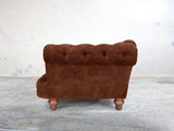 Oskar Chesterfield Snuggler In Burnt Umber Vintage Velvet