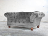 Oskar Chesterfield Snuggler In Dove Vintage Velvet