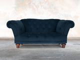 Oskar Chesterfield Snuggler In Eclipse Lush Velvet