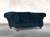 Oskar Chesterfield Snuggler In Eclipse Lush Velvet