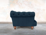 Oskar Chesterfield Snuggler In Eclipse Lush Velvet
