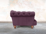 Oskar Chesterfield Snuggler In Grape Lush Velvet