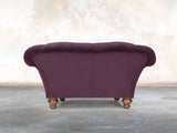 Oskar Chesterfield Snuggler In Grape Lush Velvet