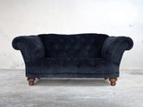 Oskar Chesterfield Snuggler In Indigo Vintage Velvet
