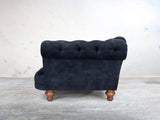 Oskar Chesterfield Snuggler In Indigo Vintage Velvet