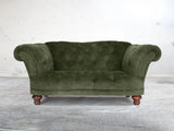Oskar Chesterfield Snuggler In Jade Vintage Velvet
