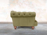 Oskar Chesterfield Snuggler In Moss Lush Velvet