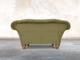 Oskar Chesterfield Snuggler In Moss Lush Velvet