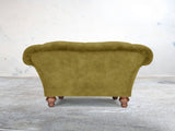Oskar Chesterfield Snuggler In Olive Vintage Velvet