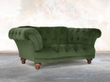 Oskar Chesterfield Snuggler In Pine Lush Velvet