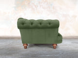 Oskar Chesterfield Snuggler In Pine Lush Velvet