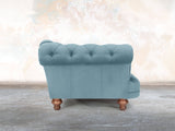 Oskar Chesterfield Snuggler In Sky Lush Velvet