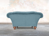 Oskar Chesterfield Snuggler In Sky Lush Velvet