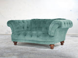 Oskar Chesterfield Snuggler In Summer Mist Vintage Velvet