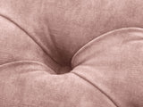 Queen Anne Footstool In Dusky Pink Vintage Velvet