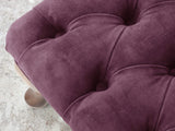 Queen Anne Footstool In Imperial Vintage Velvet