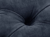 Queen Anne Footstool In Indigo Vintage Velvet