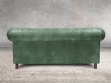 Alfred 2 Seat Chesterfield Sofa In Green Vintage Leather
