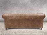 Alfred 3 Seat Chesterfield Sofa In Brown Vintage Leather