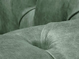 Alfred 3 Seat Chesterfield Sofa In Green Vintage Leather