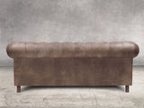 Alfred 3 Seat Chesterfield Sofa In Hickory Vintage Leather