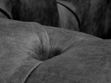 Alfred 4 Seat Chesterfield Sofa In Black Vintage Leather