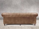 Alfred 4 Seat Chesterfield Sofa In Brown Vintage Leather
