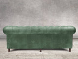 Alfred 4 Seat Chesterfield Sofa In Green Vintage Leather