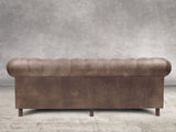 Alfred 4 Seat Chesterfield Sofa In Hickory Vintage Leather