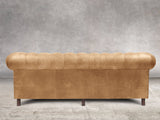 Alfred 4 Seat Chesterfield Sofa In Tan Vintage Leather