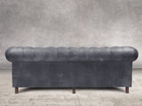 Alfred 4 Seat Chesterfield Sofa In Thunder Vintage Leather