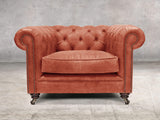 Alfred Chesterfield Chair In Bronze Vintage Leather
