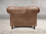 Alfred Chesterfield Chair In Brown Vintage Leather