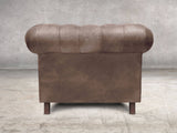 Alfred Chesterfield Chair In Hickory Vintage Leather