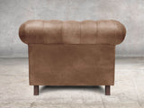 Alfred Chesterfield Snuggler In Brown Vintage Leather