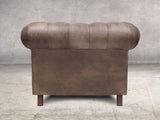 Alfred Chesterfield Snuggler In Hickory Vintage Leather