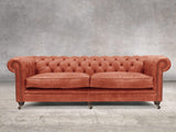 Alfred Extra Large Chesterfield Sofa In Bronze Vintage Leather