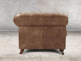 Alfred Extra Large Chesterfield Sofa In Brown Vintage Leather