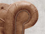 Alfred Extra Large Chesterfield Sofa In Brown Vintage Leather