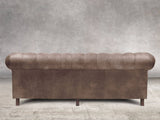 Alfred Extra Large Chesterfield Sofa In Hickory Vintage Leather