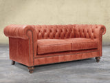 Arthur 2 Seat Chesterfield Sofa In Bronze Vintage Leather