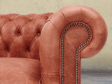 Arthur 2 Seat Chesterfield Sofa In Bronze Vintage Leather