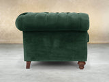 Arthur 2 Seat Chesterfield Sofa In Dark Green Lush Velvet