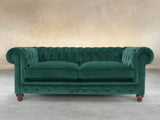 Arthur 2 Seat Chesterfield Sofa In Kingfisher Lush Velvet