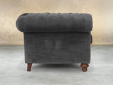 Arthur 2 Seat Chesterfield Sofa In Nickel Lush Velvet
