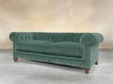 Arthur 3 Seat Chesterfield Sofa In Aqua Lush Velvet