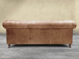 Arthur 3 Seat Chesterfield Sofa In Brown Vintage Leather