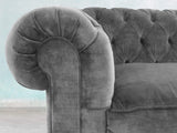 Arthur 3 Seat Chesterfield Sofa In Dove Vintage Velvet